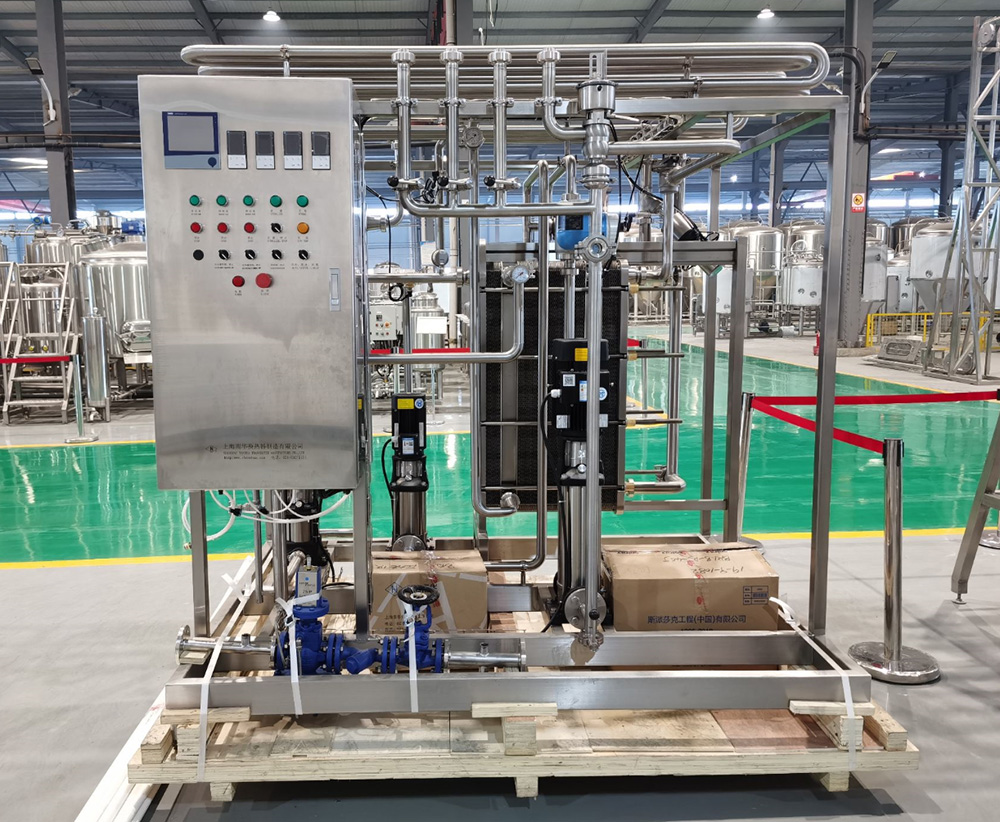 5000L/hr Plate Type Flash Pasteurizer for Beer and Beverages